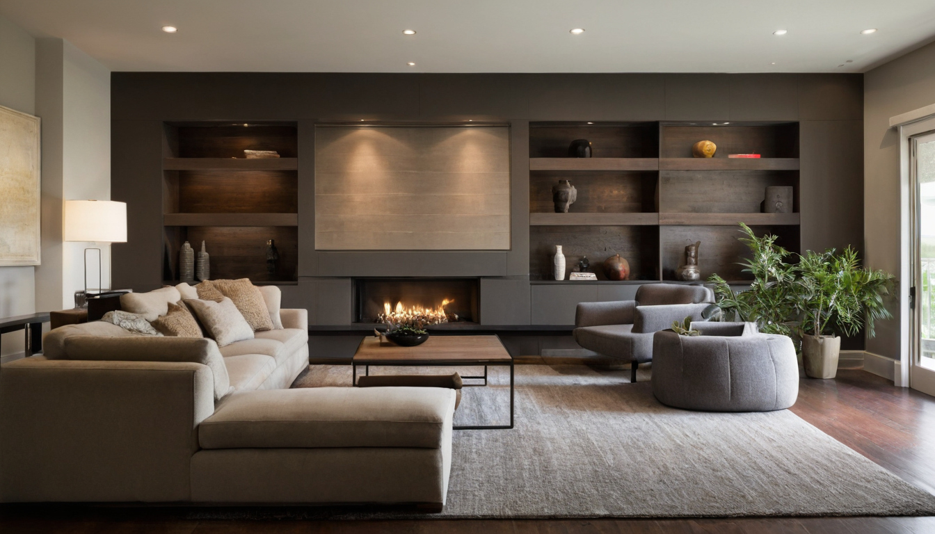 Choose large living room walls decor by proportion before choosing a style shown in a luxury residential interior