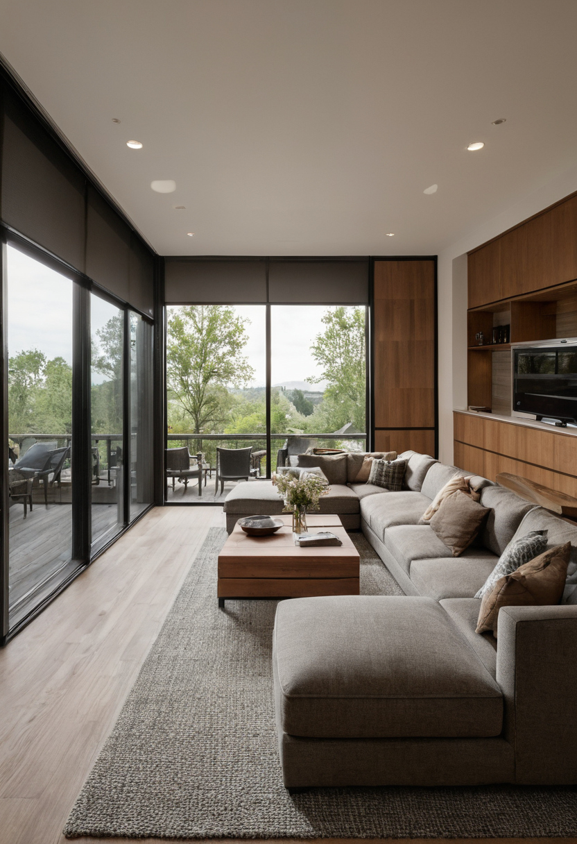 How much circulation and operating clearance does living room furniture require planning reference